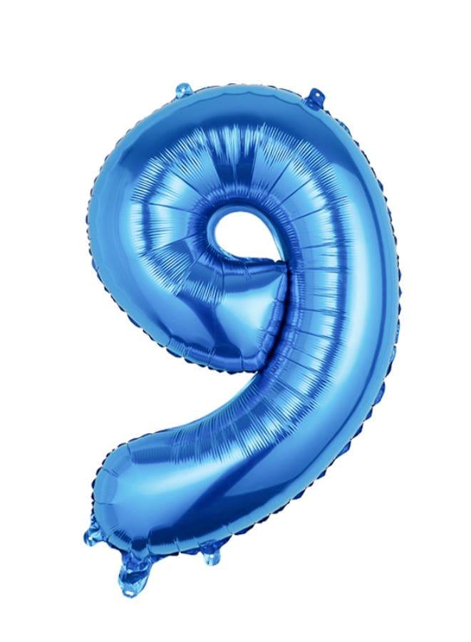 Balloons Arch Kit Party Decorations Number Balloon 32 Inch Foil Balloons Digtal Helium Birthday Wedding Party, Number 9, Blue Fatio General Trading