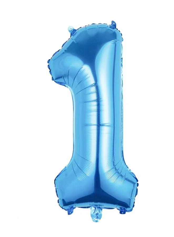 Balloons Arch Kit Party Decorations Number Balloon 32 Inch Foil Balloons Digtal Helium Birthday Wedding Party, Number 1, Blue Fatio General Trading