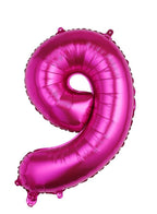Balloons Arch Kit Party Decorations Number Balloon 32 Inch Foil Balloons Digtal Helium Birthday Wedding Party, Number 9, Magenta Fatio General Trading