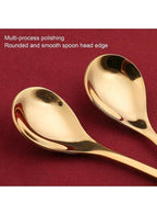 Set of 6 Christmas Stainless Steel Spoon and Fork - Perfect for Coffee, Desserts, and Holiday Parties at Home or the Bar (Pairs)