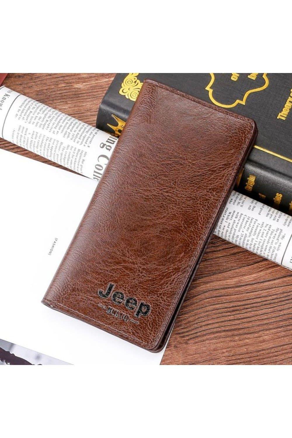 Bold Leather Wallet with Jeep Logo Fatio General Trading