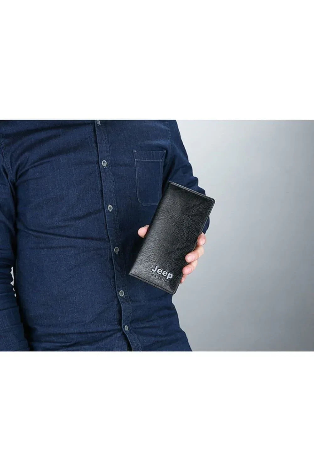 Bold Leather Wallet with Jeep Logo Fatio General Trading