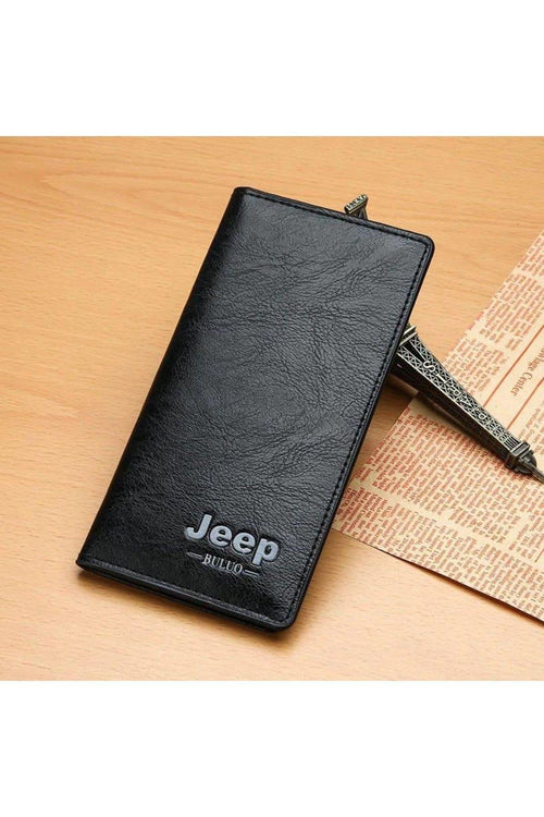 Bold Leather Wallet with Jeep Logo Fatio General Trading