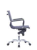 Executive Office Chair with High-Quality PU, Chrome Frame, 4-Lock Synchro Mechanism, Aluminum Base