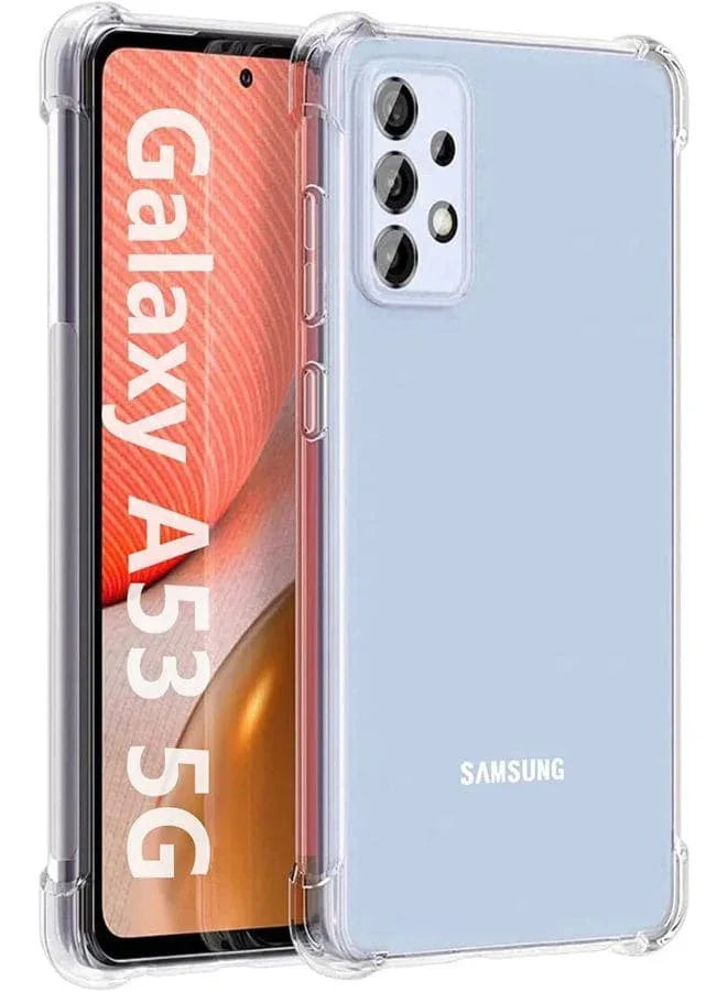 Case for Samsung Galaxy A53 5G Case Cover Clear Back Air Cushion Soft Silicone Shockproof Anti-Scratch Protective Bumper Shell Corner for Samsung Galaxy A53 5G Clear Fatio General Trading