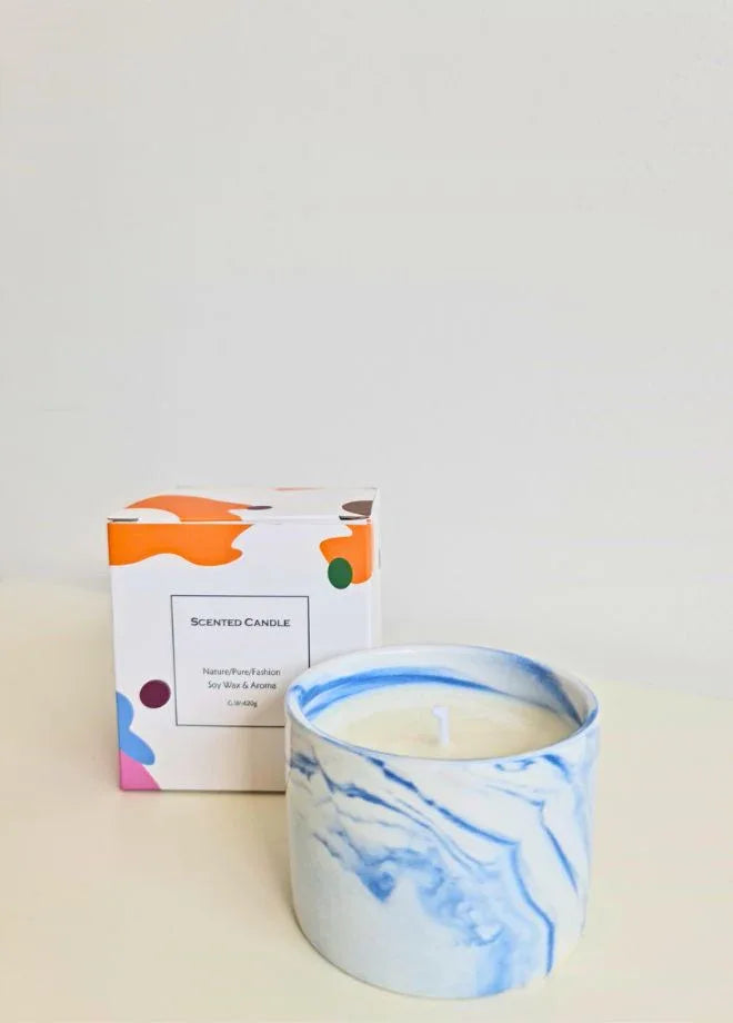 Delicate Glass Jar Pink Rose Scented Candle - Romantic Floral Elegance - Long-lasting Fragrance