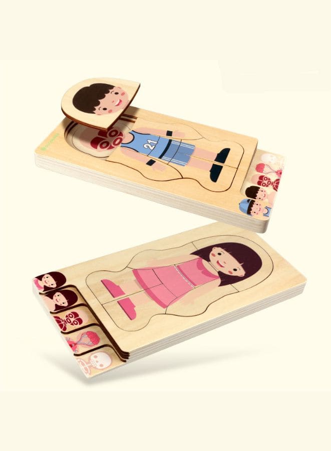 Children Educational Wooden Human Body Structure Wooden Puzzles for Kids (Girl) Fatio General Trading