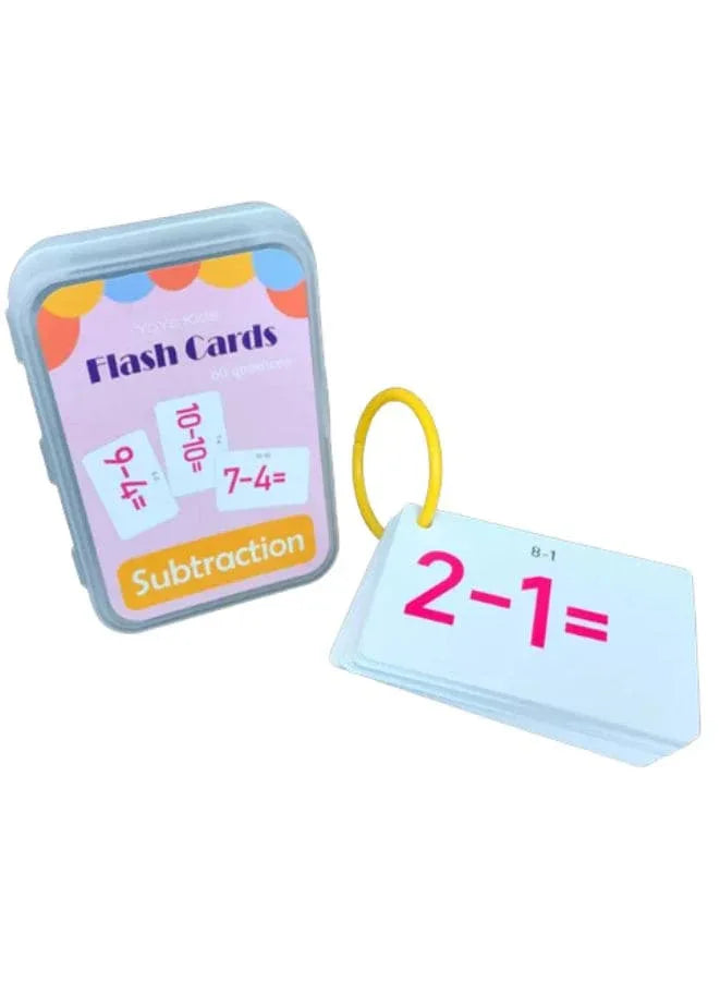 Children Learning Cards: Educational Flash Cards Pocket Card Preschool Teaching Cards for kids, Subtraction Fatio General Trading
