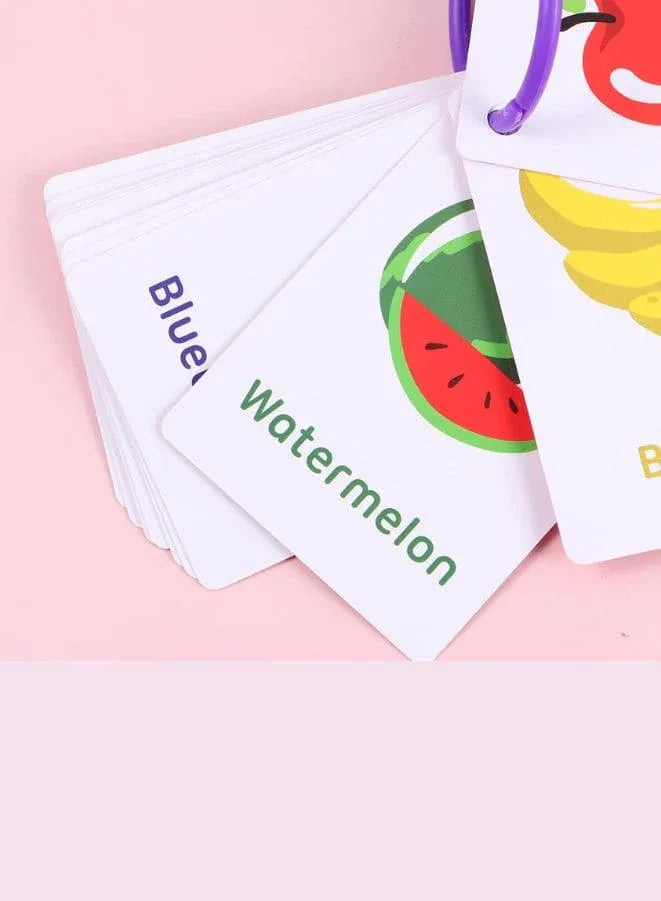 Children Learning Cards: Educational Flash Cards Pocket Card Preschool Teaching Cards for kids, Fruits Fatio General Trading