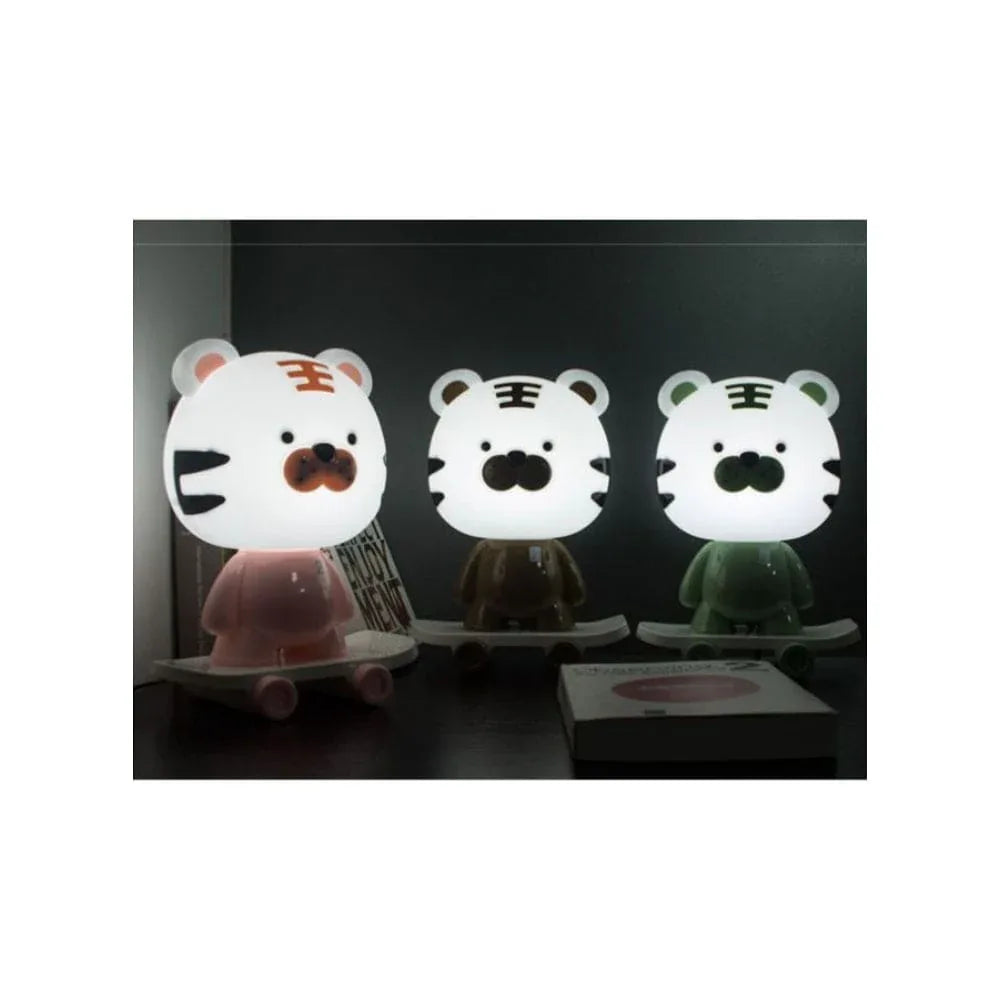 Children's Dimming Cartoon Tiger Table Lamp Warm Light Pupils Eye Protection LED Plug-in Bedside Bedroom Lamp Fatio General Trading