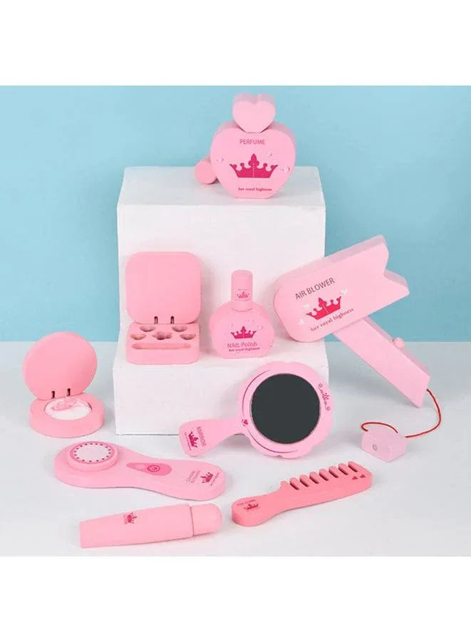 Children'S Makeup Toy Wooden Cosmetic Bag Set Simulation Play House Girl Dressing Table Small Gift Fatio General Trading