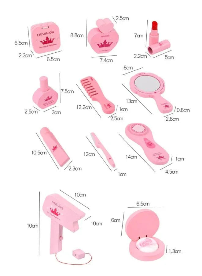 Children'S Makeup Toy Wooden Cosmetic Bag Set Simulation Play House Girl Dressing Table Small Gift Fatio General Trading