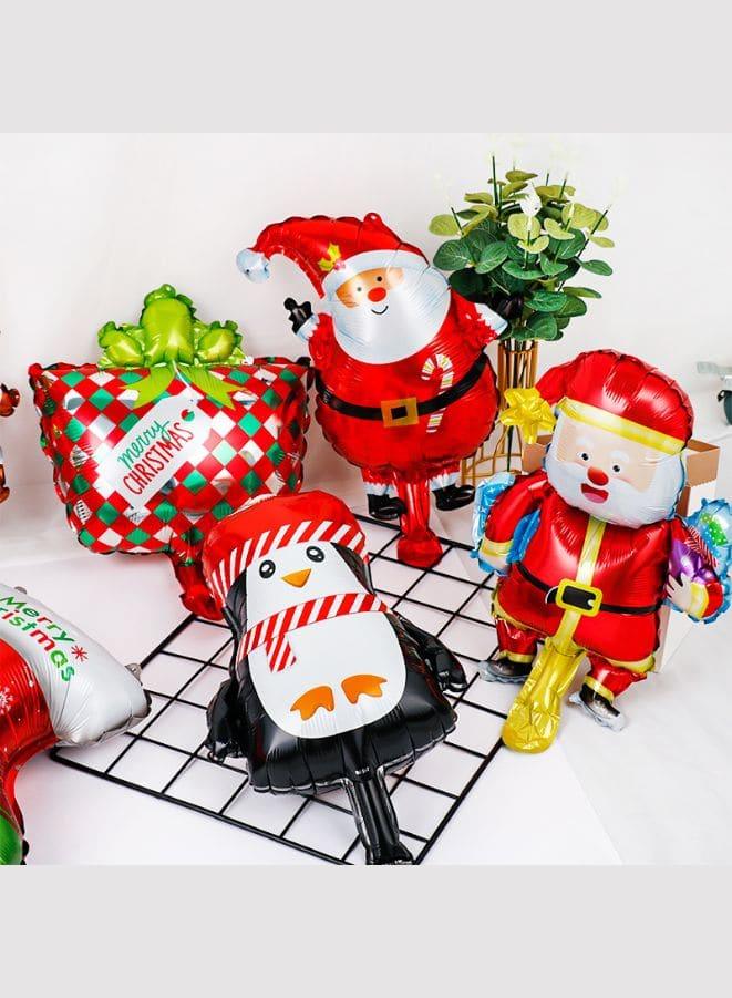 Christmas Decor Balloons, Christmas Foil Balloons Party Decorations Giant 19pcs Mylar Foil Balloon Set, Santa Claus, Elk, Snowman, Reindeer, Candy Cane, Tree, Xmas Party Supplies Decorations (19 PCS) Fatio General Trading