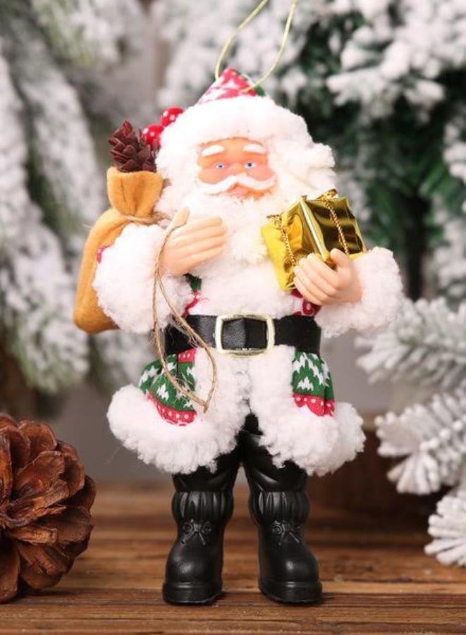 Christmas Decorations Resin Santa Claus Standing Posture Ornaments Doll Pendant Green Fatio General Trading
