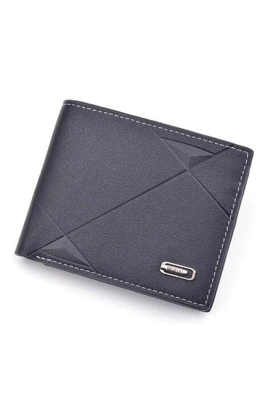 Classic Men's Leather Wallet, Blue Fatio General Trading