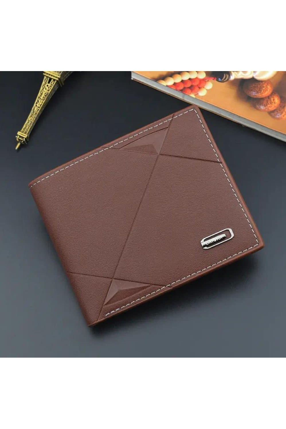 Classic Men's Leather Wallet, Blue Fatio General Trading