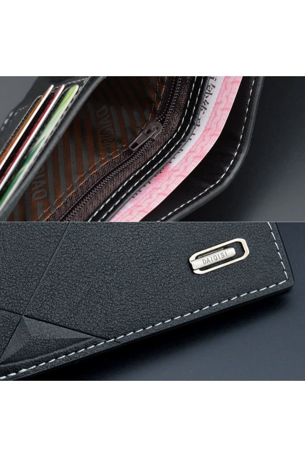 Classic Men's Leather Wallet, Blue Fatio General Trading