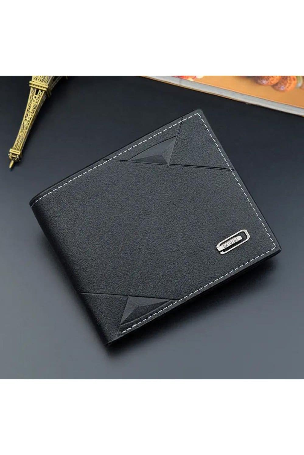 Classic Men's Leather Wallet, Blue Fatio General Trading