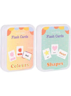 Color Shape Children Learning Cards: 2 Sets Educational Flash Cards Pocket Card Preschool Teaching Cards for kids Fatio General Trading