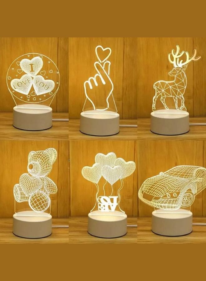 Creative Night Light 3D Acrylic Bedroom Small Decorative 3D Lamp Night Lights For Home Decoration, Horse Fatio General Trading