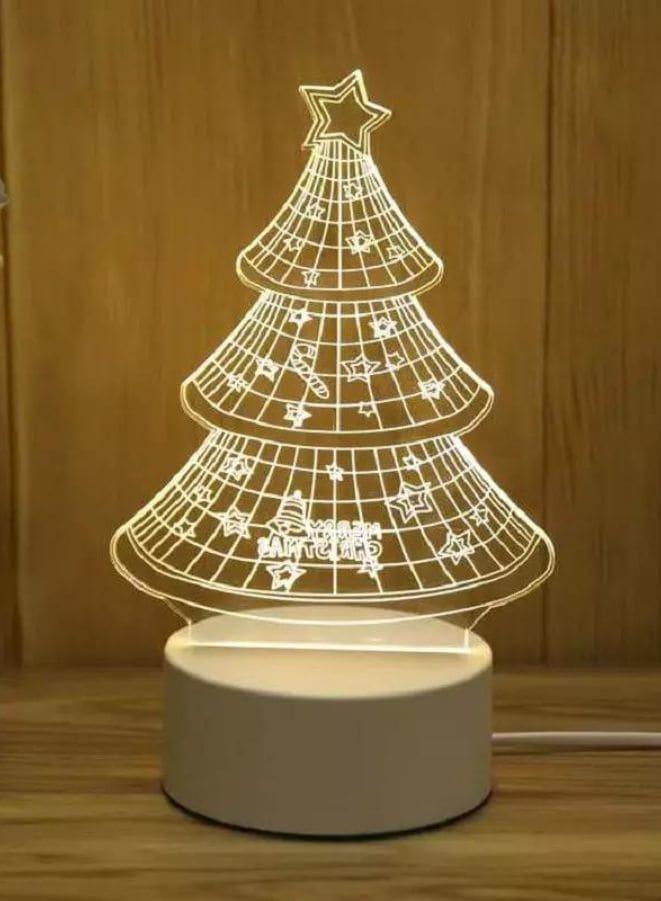 Creative Night Light 3D Acrylic Bedroom Small Decorative 3D Lamp Night Lights For Home Decoration, Christmas Tree 2 Fatio General Trading