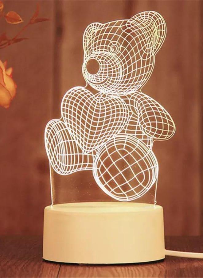 Creative Night Light 3D Acrylic Bedroom Small Decorative 3D Lamp Night Lights For Home Decoration, Teddy Fatio General Trading