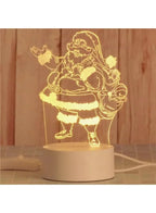 Creative Night Light 3D Acrylic Bedroom Small Decorative 3D Lamp Night Lights For Home Decoration, Santa Claus Fatio General Trading