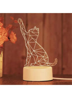 Creative Night Light 3D Acrylic Bedroom Small Decorative 3D Lamp Night Lights For Home Decoration, Cat Fatio General Trading