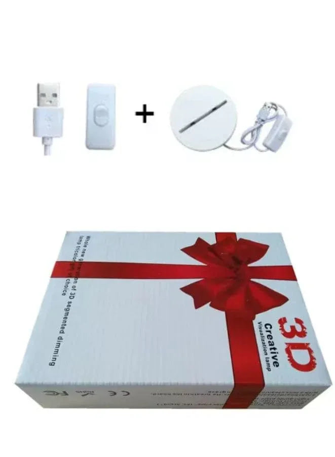 Creative Night Light 3D Warm White Acrylic/Wooden Base Bedroom Small Decorative 3D Lamp Night Lights For Home Decoration, Horse Fatio General Trading