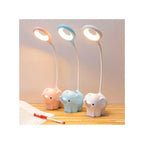 Cute Elephant Table Lamp, USB Rechargeable Desk Lamp with 3 Light Modes and Touch Control, Decoration Light, LED Night Light for Home Bedroom Study Desk Room Fatio General Trading