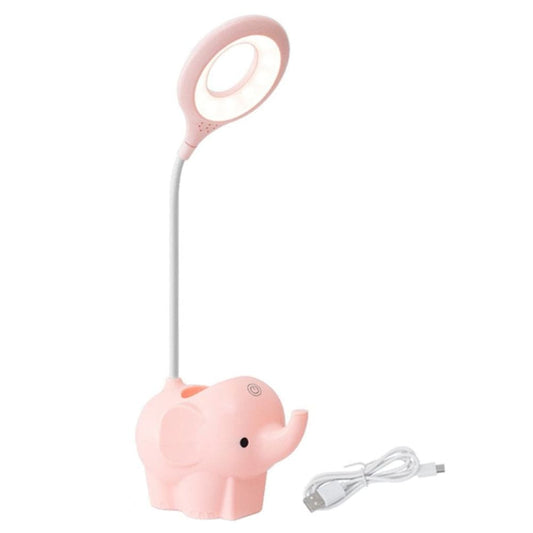 Cute Elephant Table Lamp, USB Rechargeable Desk Lamp with 3 Light Modes and Touch Control, Decoration Light, LED Night Light for Home Bedroom Study Desk Room Fatio General Trading