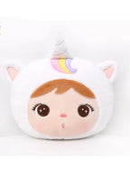 Cute Little Baby Plush Shoulder Bags/Wallets For Girls, Plush Shoulder Bags with Strap for Kids Coin Purses Cute Princess Handbags Kids, Accessories for Girls, White Fatio General Trading