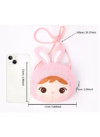 Cute Little Baby Plush Shoulder Bags/Wallets For Girls, Plush Shoulder Bags with Strap for Kids Coin Purses Cute Princess Handbags Kids, Accessories for Girls, Pink Fatio General Trading