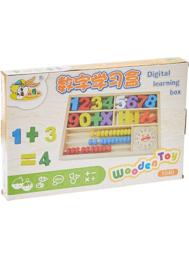 Digital Learning Box Multi-Function Digital Computing Toy Wooden Educational Toys Abacus Alarm Clock Fatio General Trading