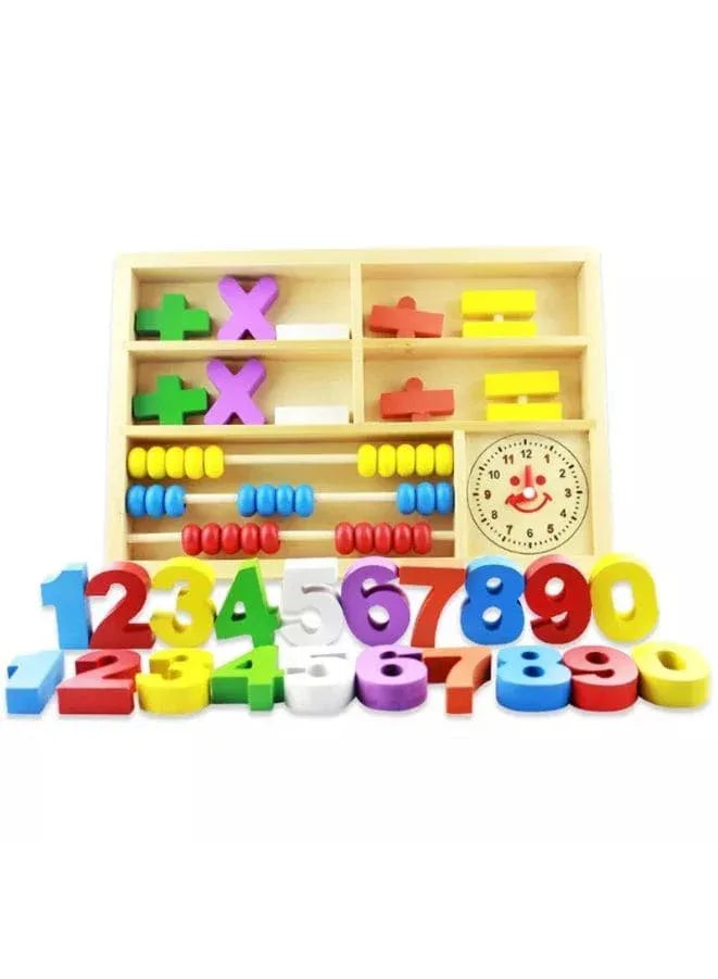 Digital Learning Box Multi-Function Digital Computing Toy Wooden Educational Toys Abacus Alarm Clock Fatio General Trading