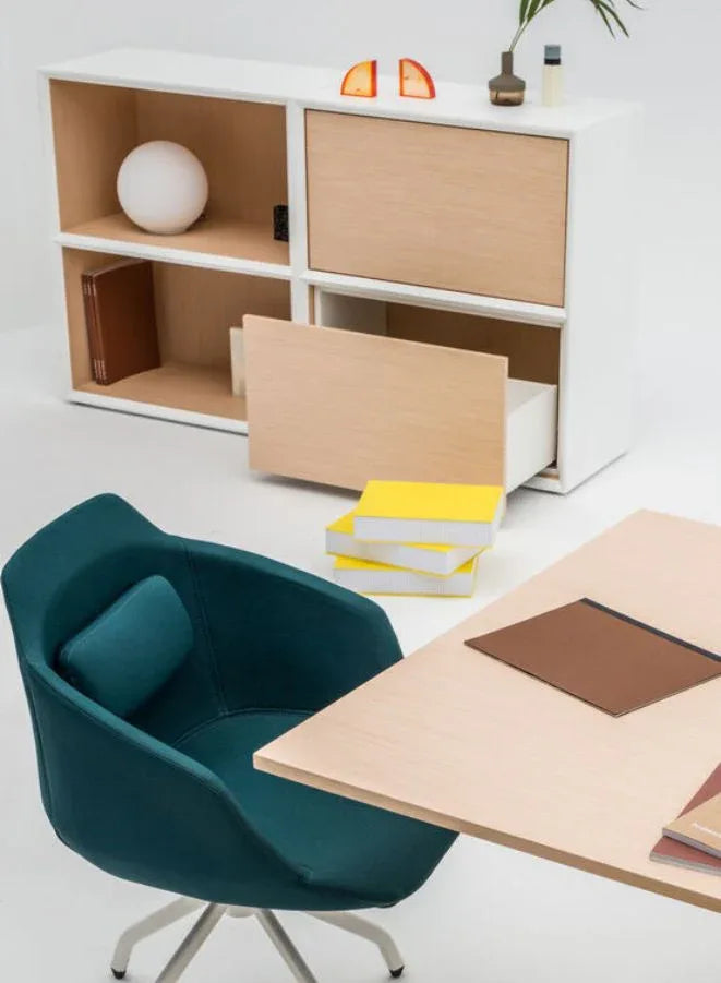 Compact Bookcase with Luxurious Natural Wood Finishes