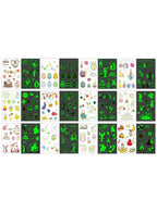 Easter Glow Temporary Tattoos for Kids, 288 Pieces Waterproof Mixed Style Cartoon Fake Tattoo, Glow in The Dark Fake Tattoos Easter bunny, eggs Waterproof Temporary Tattoo Stickers Fatio General Trading