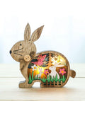 Easter Wooden Cute Bunny LED Warm Light Wood Rabbit Table Easter Ornaments for Bedroom Office Easter Party Decoration Fatio General Trading