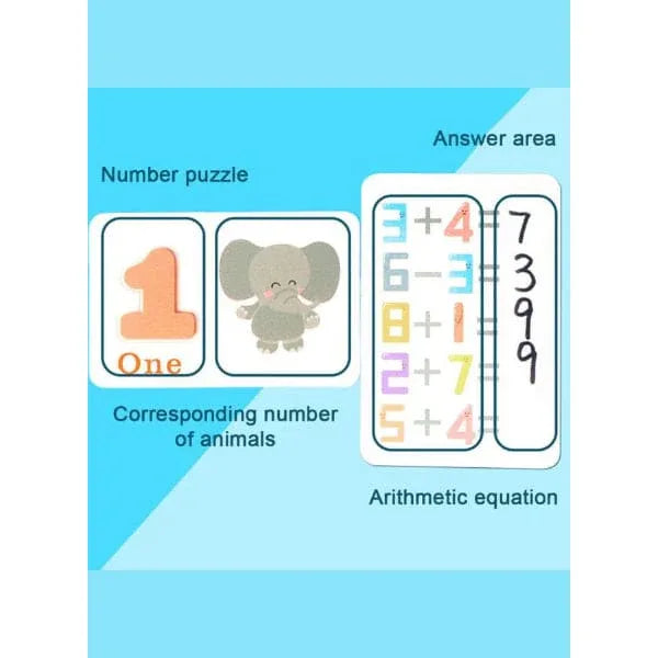 Educational Toys Reusable Math Learning Puzzle Cards for kids Fatio General Trading