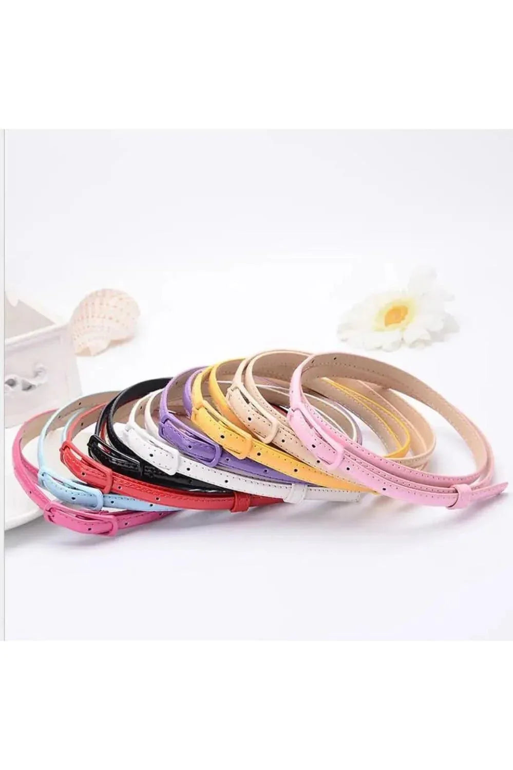 Elegant and Classy Colorful Leather Belt for Women - 105cm x 1.2cm Fatio General Trading
