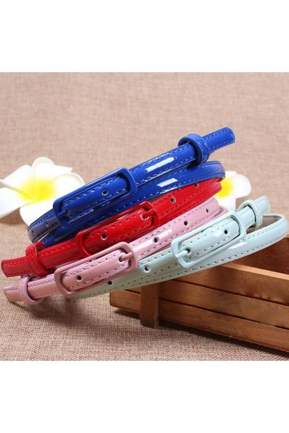 Elegant and Classy Colorful Leather Belt for Women - 105cm x 1.2cm Fatio General Trading