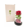 Enchanted Red Rose with Petals in Glass Dome Personalized Gifts for Women Girlfriend Valentine’s Day Mother’s Day Christmas Anniversary Birthday Fatio General Trading