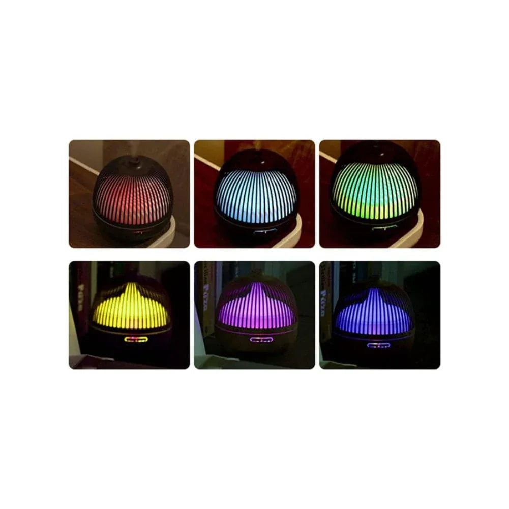 Essential Oil Diffuser 500ml Aromatherapy aroma diffuser ultrasonic humidifier with 7 color LED & remote control, Timer, Waterless Auto-Off, Black Fatio General Trading