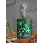 Essential Oil Diffuser With 120 Ml Capacity. Metal Aromatherapy Diffuser With Auto Shut Off Protection, Waterless, 7 Selectable Led Colors, for Home, Office, Spa, Fairy Fatio General Trading