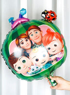 2 pc Cocomelon Character Ballon Set , Giant balloon for Kids Party, Birthday Double Sided Foil Balloon