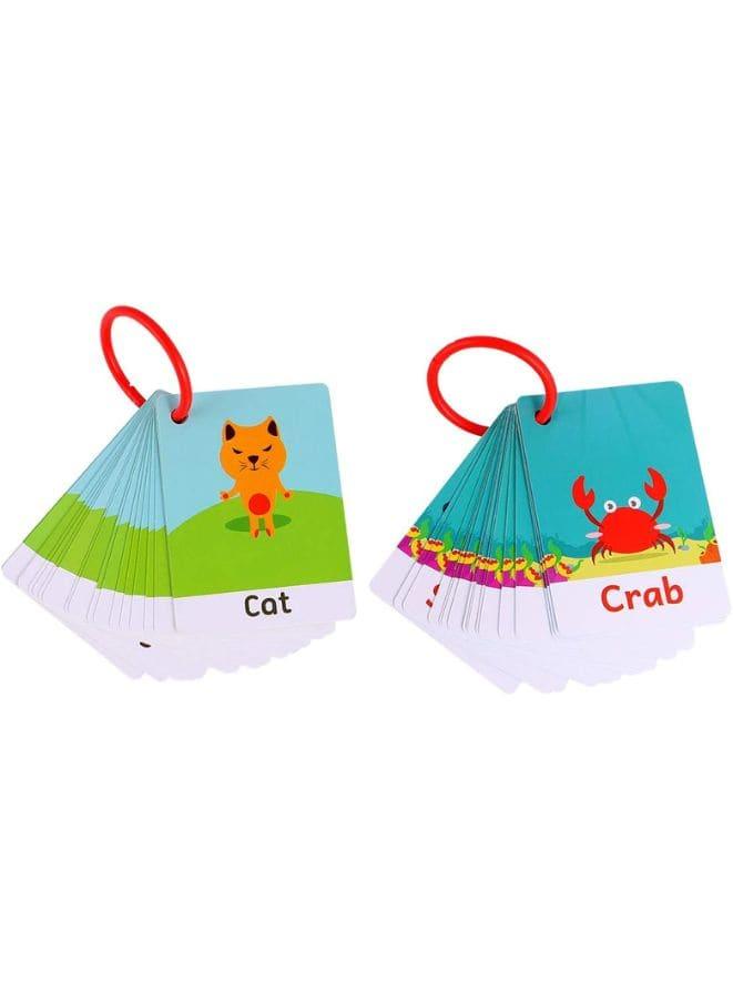 Farm Marine Animal Learning Cards: 2 Sets Educational Flash Cards Pocket Card Preschool Teaching Cards for kids Fatio General Trading