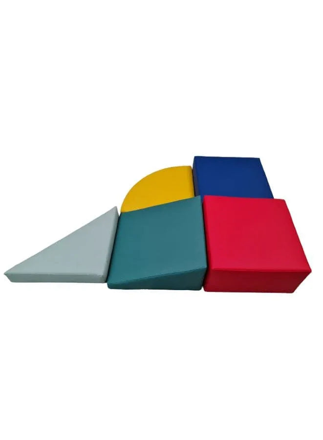 FDP SoftScape Playtime Corkscrew Climber for Infants and Toddlers, Colorful Beginner Soft Foam Structure for Indoor Active Play, Crawling, Climbing, Sliding (5-Piece Set) Fatio General Trading