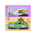 Felt Montessori Story Book Busy Board with DIY Page Sensory Toys for Basic Skill Learning, Travel Toys for Toddler Activity Developing Sensory Board Fatio General Trading