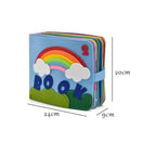 Felt Montessori Story Book Busy Board with DIY Page Sensory Toys for Basic Skill Learning, Travel Toys for Toddler Activity Developing Sensory Board Fatio General Trading