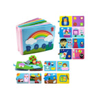 Felt Montessori Story Book Busy Board with DIY Page Sensory Toys for Basic Skill Learning, Travel Toys for Toddler Activity Developing Sensory Board Fatio General Trading